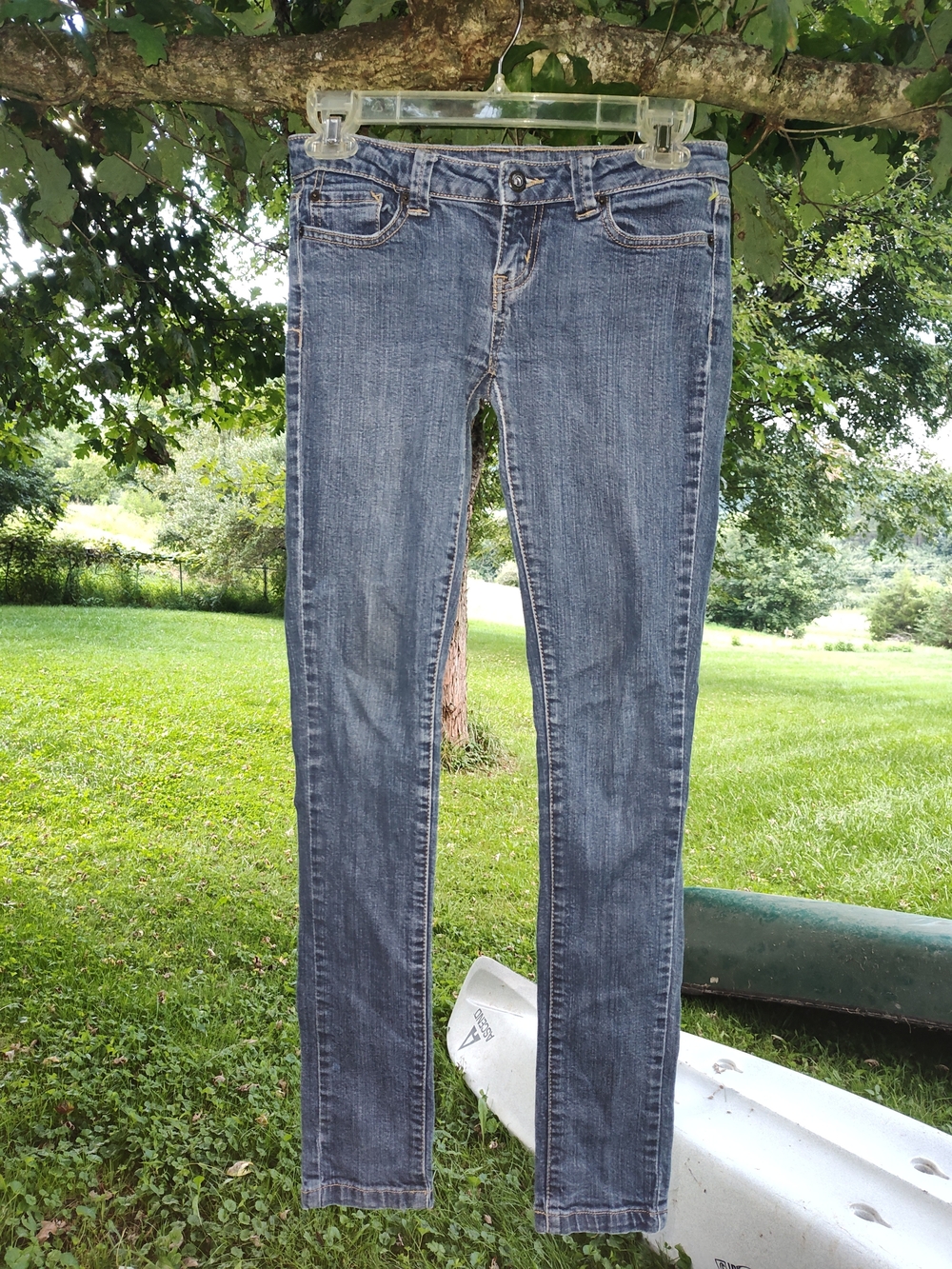 Blue Asphalt Extreme Low Rise Waist Denim Blue Jeans